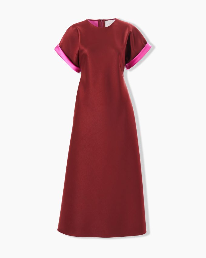 Bias-Cut Satin Midi Dress