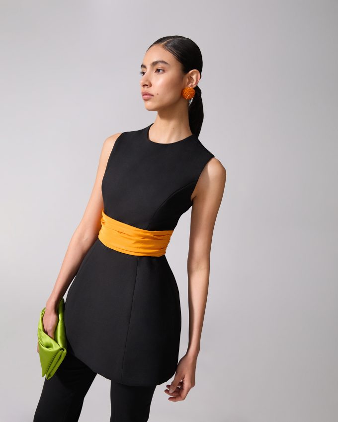 Sleeveless Cummerbund Top