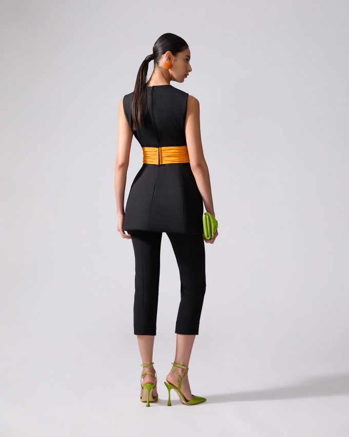 Sleeveless Cummerbund Top