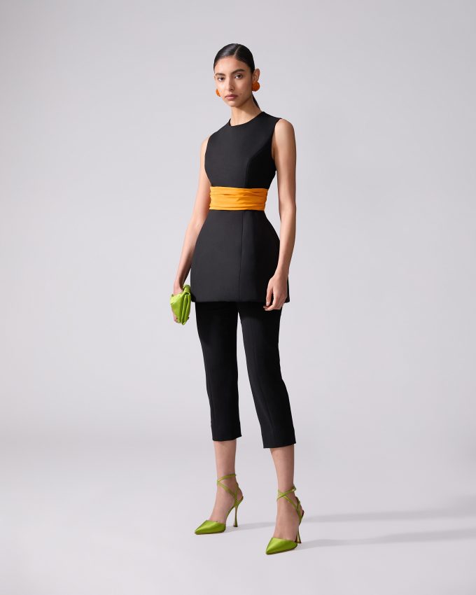 Sleeveless Cummerbund Top