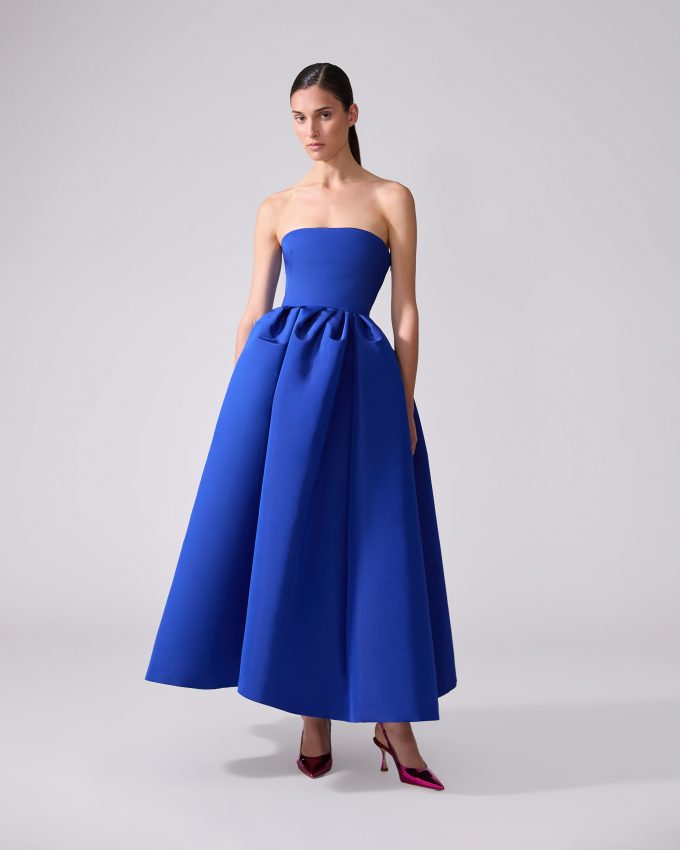 Strapless Full Midi Dress