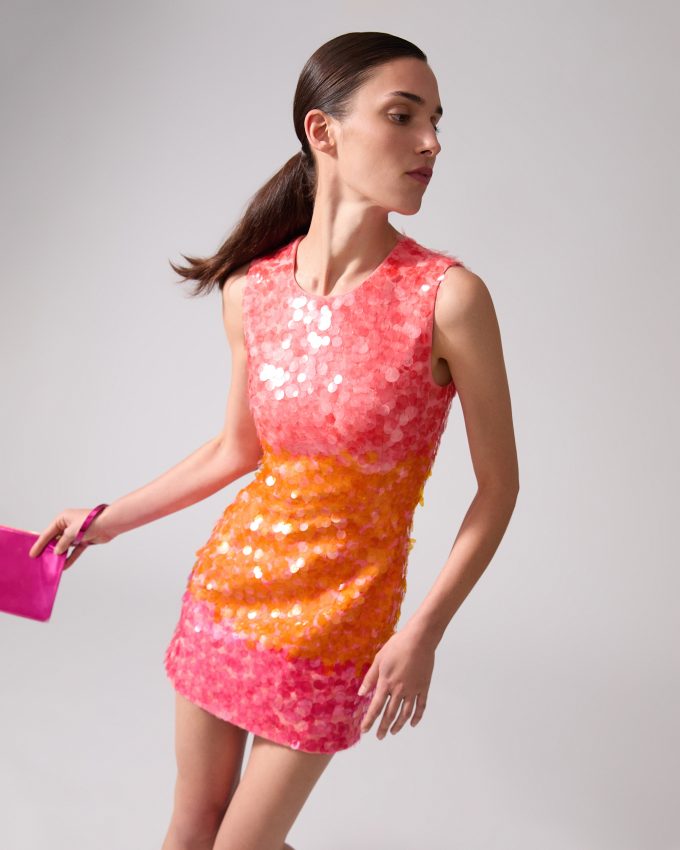 Ombré Paillette Mini Dress