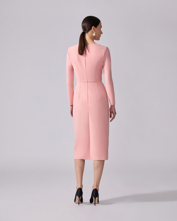 Sheath Dress With Side Drape
