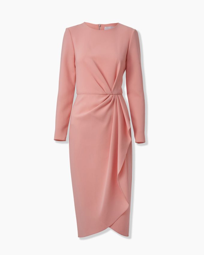 Sheath Dress With Side Drape