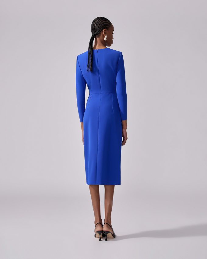 Sheath Dress With Side Drape