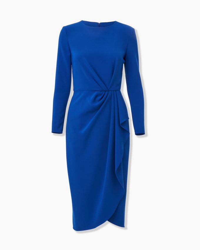 Sheath Dress With Side Drape