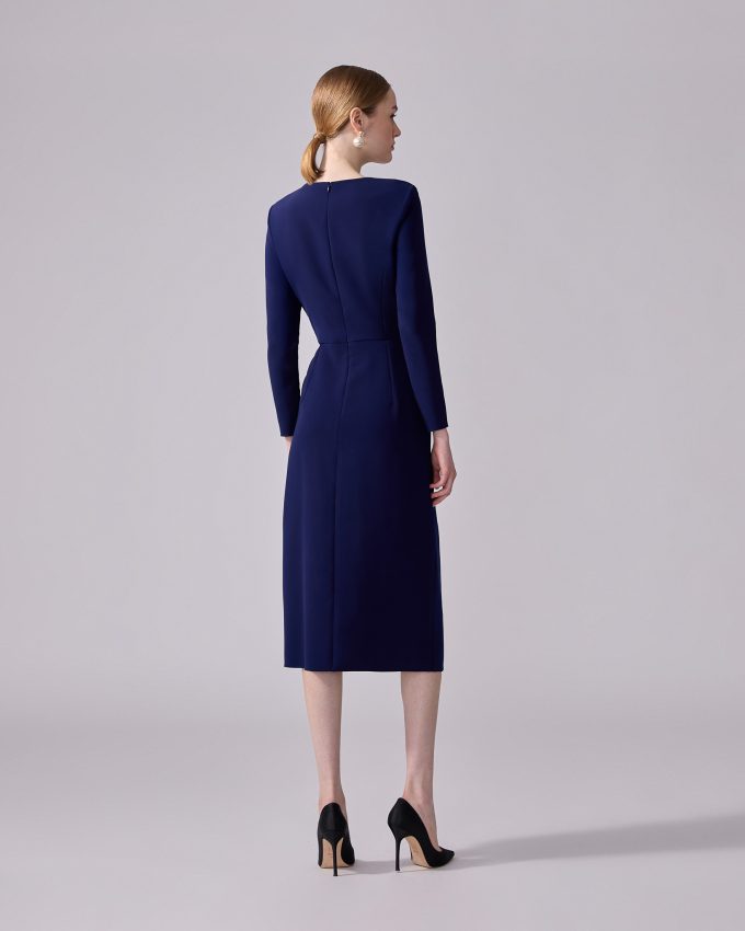 Sheath Dress With Side Drape
