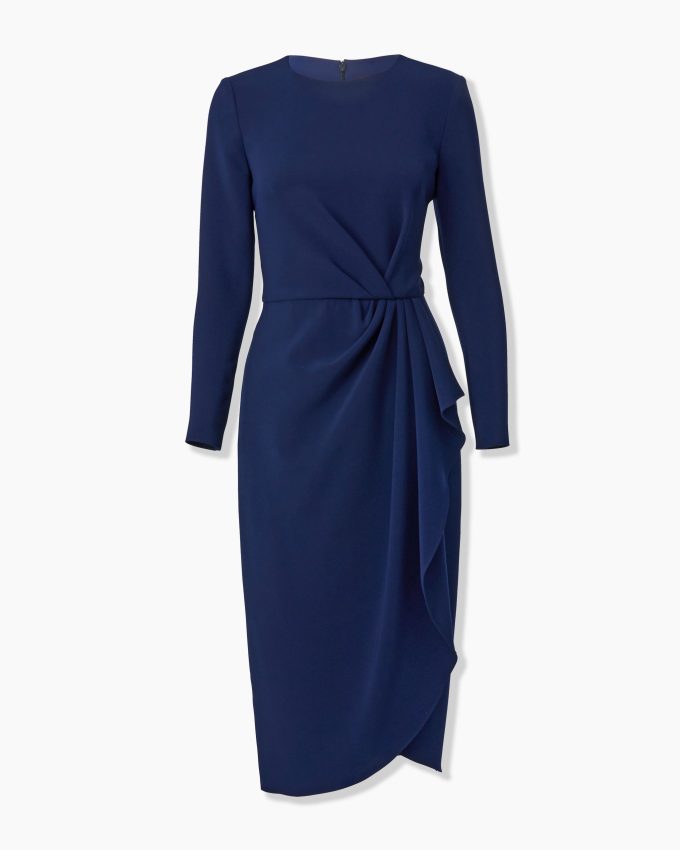 Sheath Dress With Side Drape