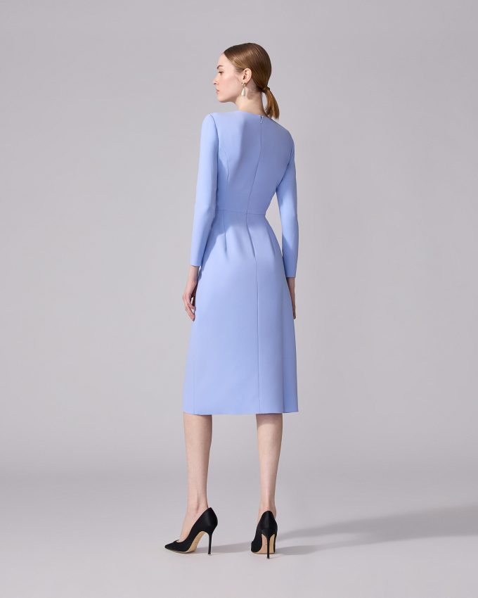 Sheath Dress With Side Drape