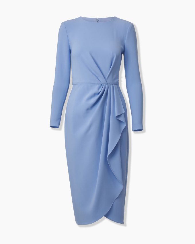 Sheath Dress With Side Drape