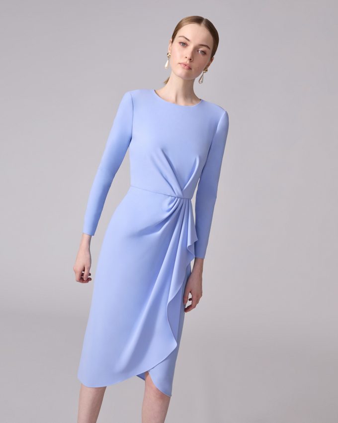 Sheath Dress With Side Drape