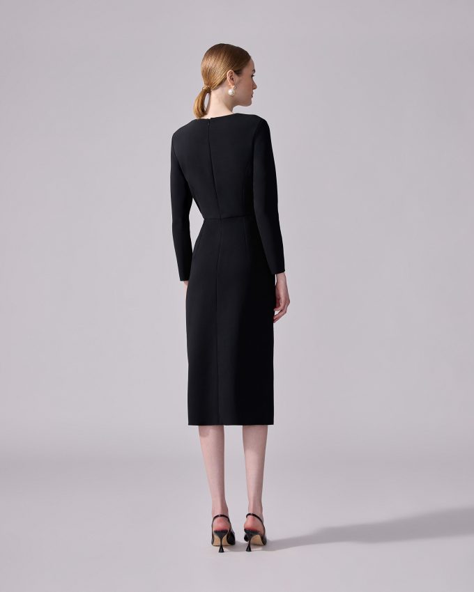 Sheath Dress With Side Drape