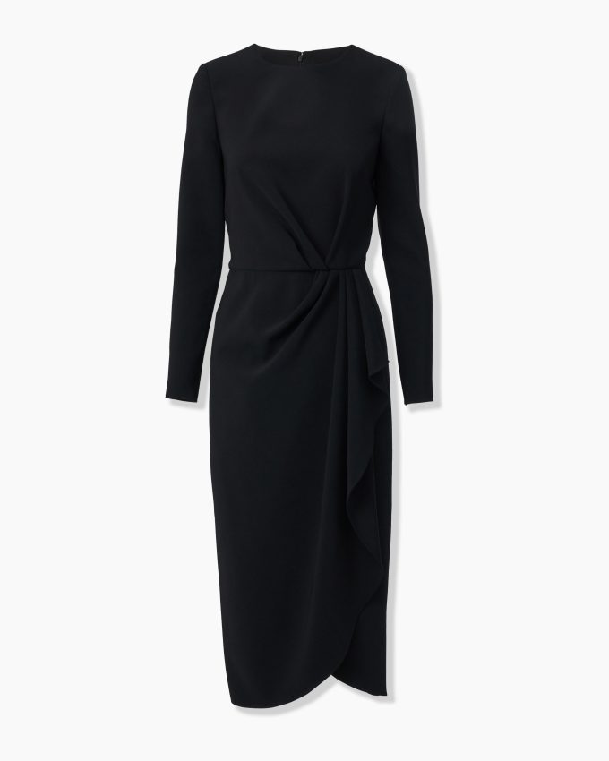 Sheath Dress With Side Drape