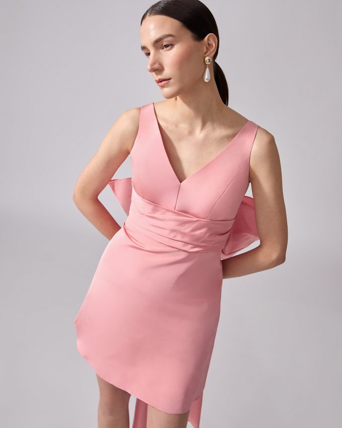 Mini Dress With Back Bow