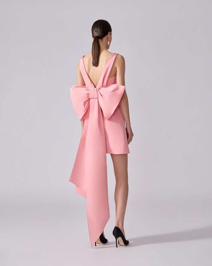Mini Dress With Back Bow