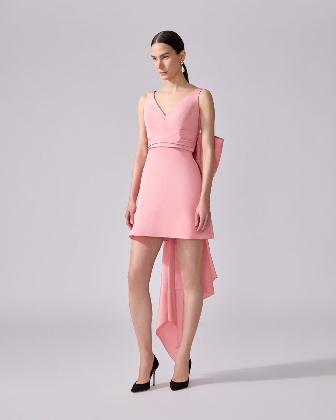 Mini Dress With Back Bow
