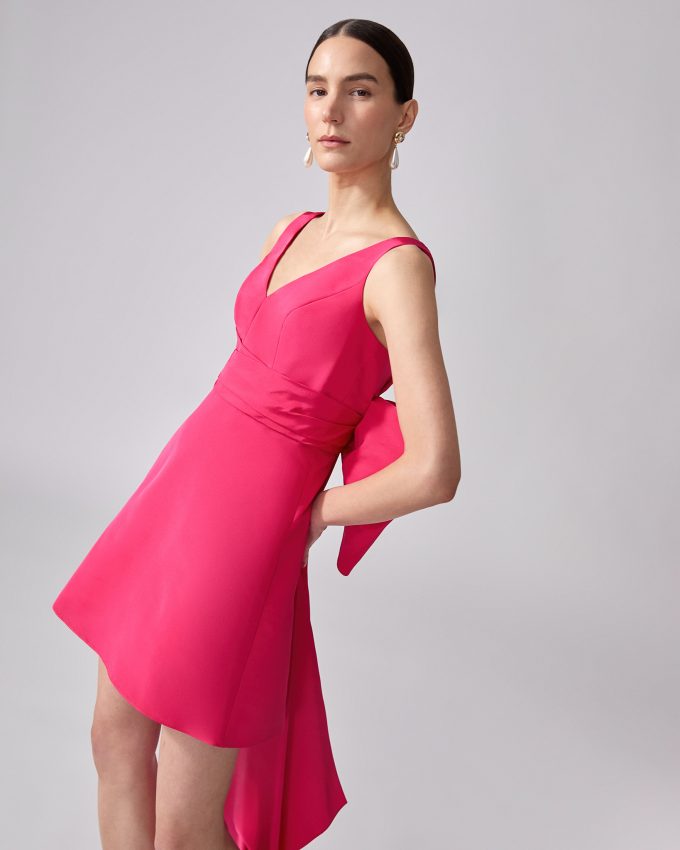 Mini Dress With Back Bow