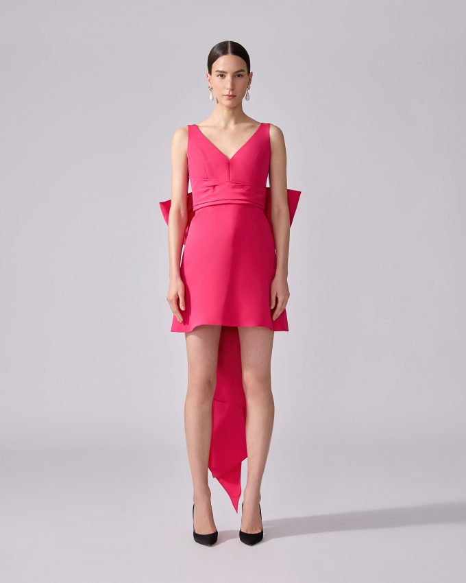 Mini Dress With Back Bow