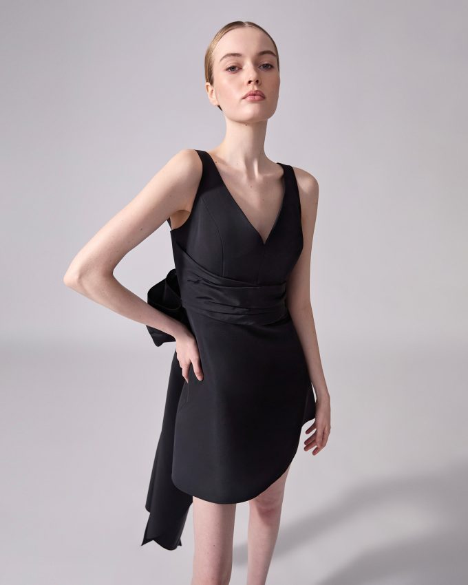 Mini Dress With Back Bow