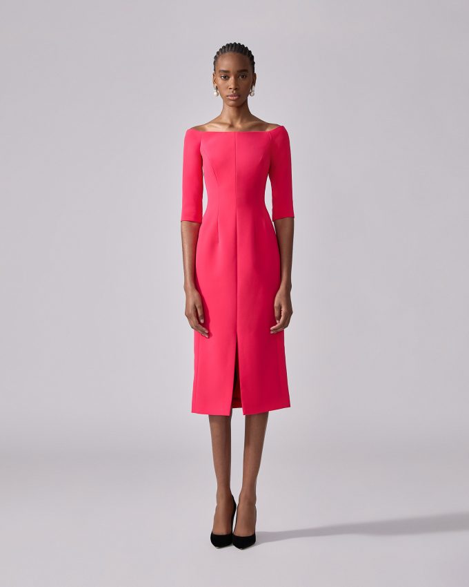 Off-Shoulder Midi Dress