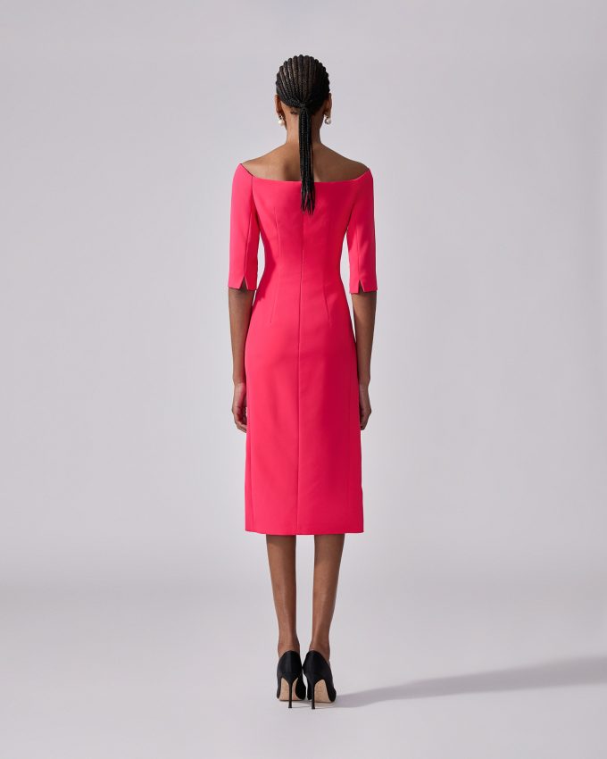 Off-Shoulder Midi Dress