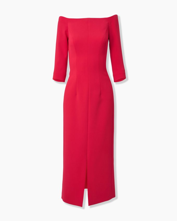 Off-Shoulder Midi Dress