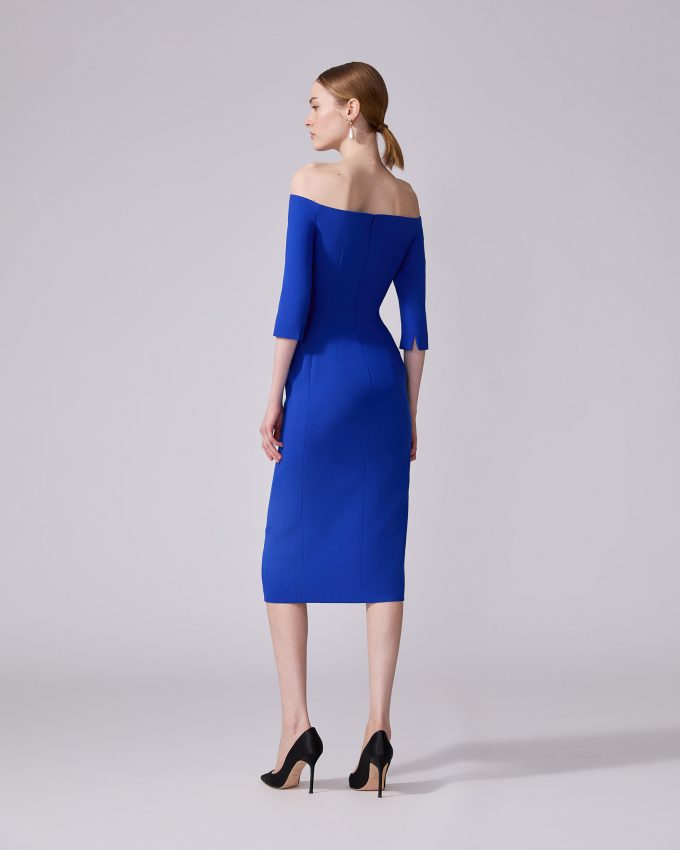 Off-Shoulder Midi Dress