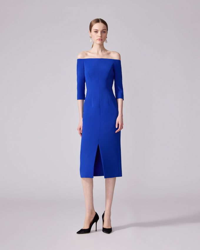 Off-Shoulder Midi Dress
