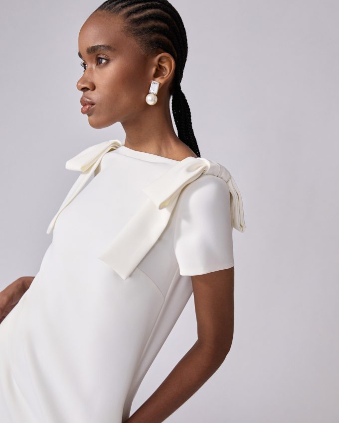 Shift Dress With Bows
