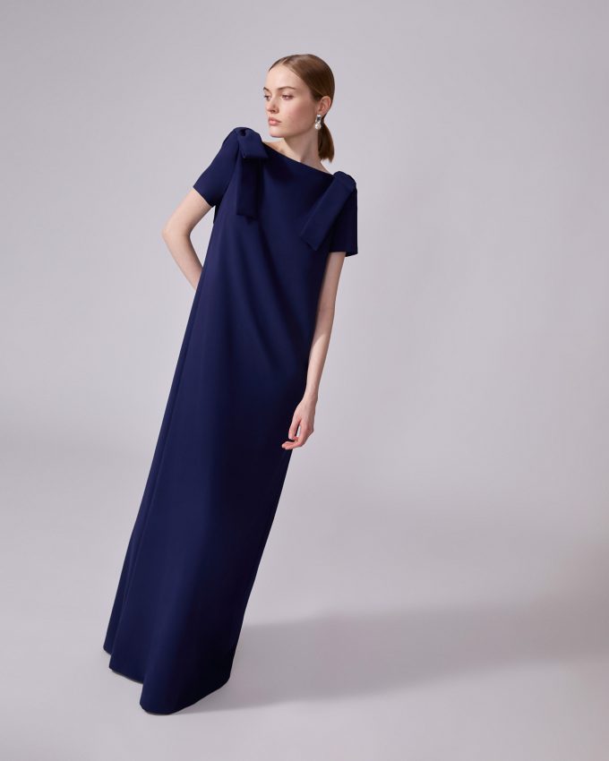Column Gown with Bows