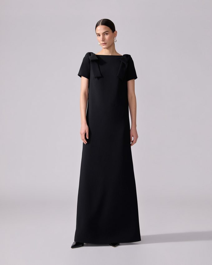 Column Gown with Bows