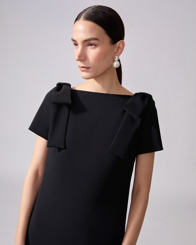 Column Gown with Bows