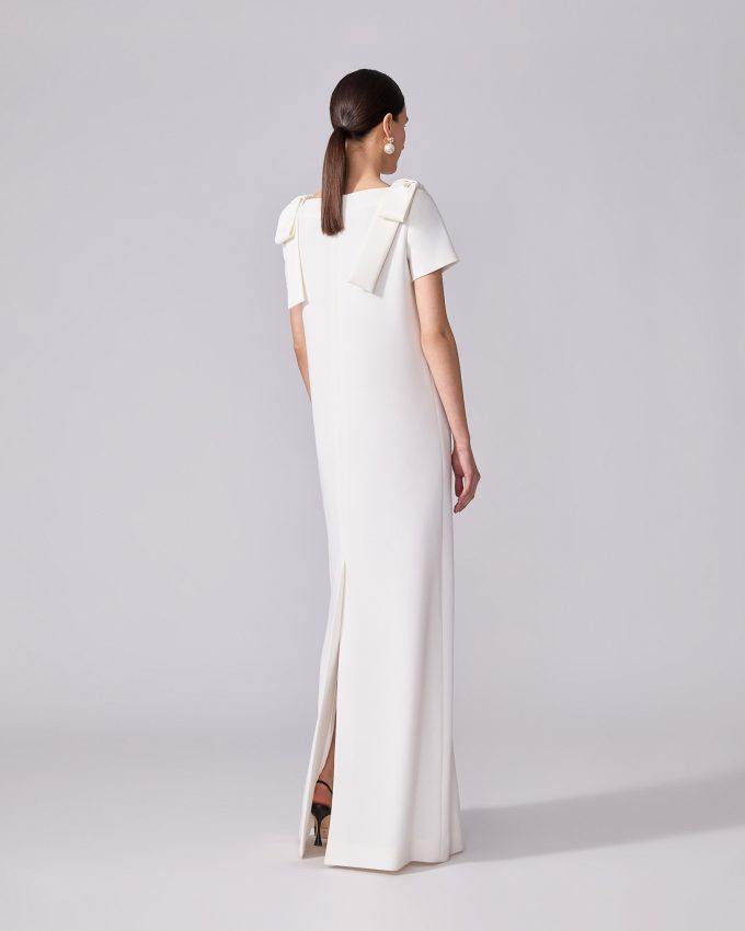 Column Gown with Bows