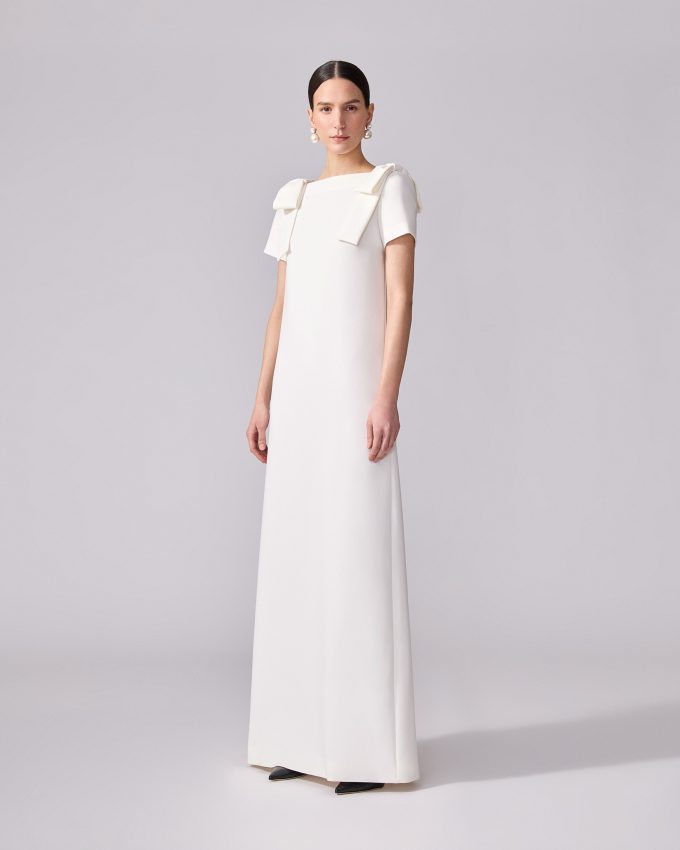 Column Gown with Bows