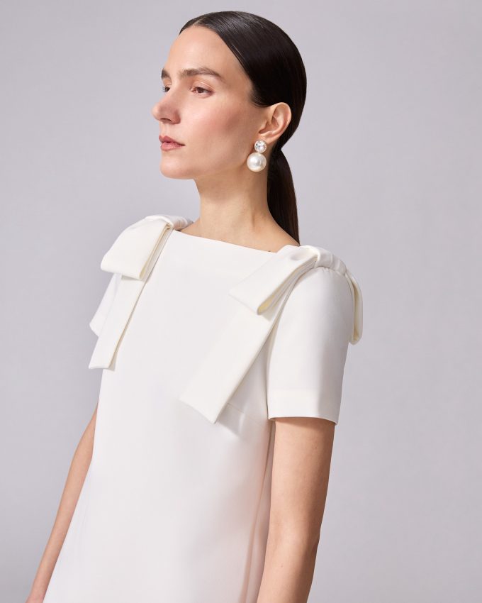 Column Gown with Bows