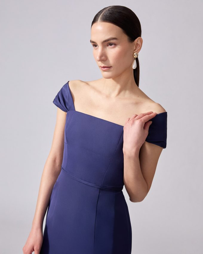 Off-Shoulder Trumpet Gown