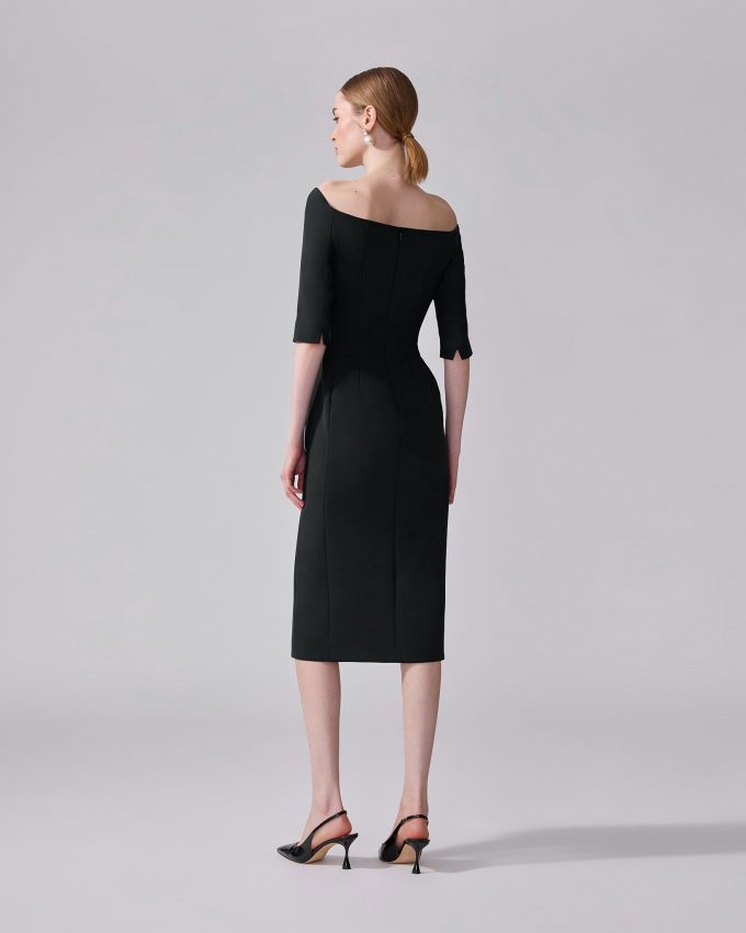 Off-Shoulder Midi Dress