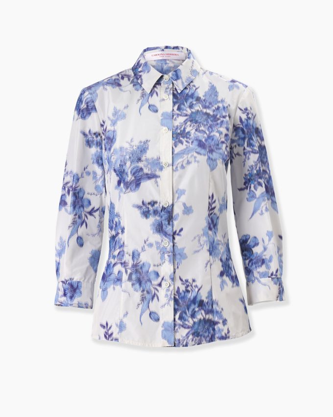 Chiné Floral-Print Icon Shirt