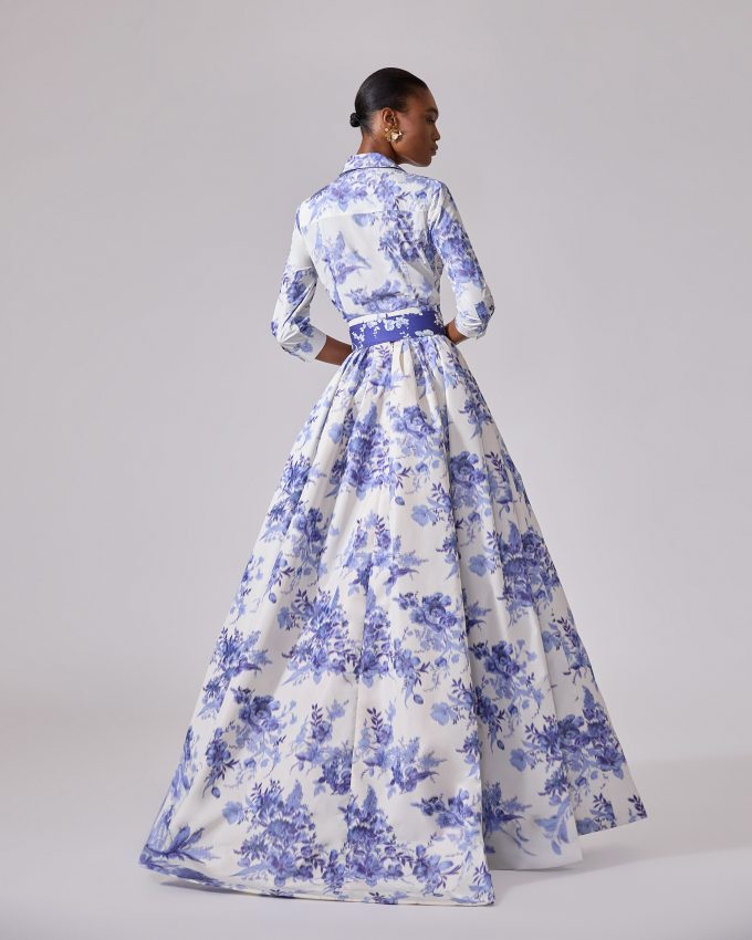 Chiné Floral-Print Icon Shirt