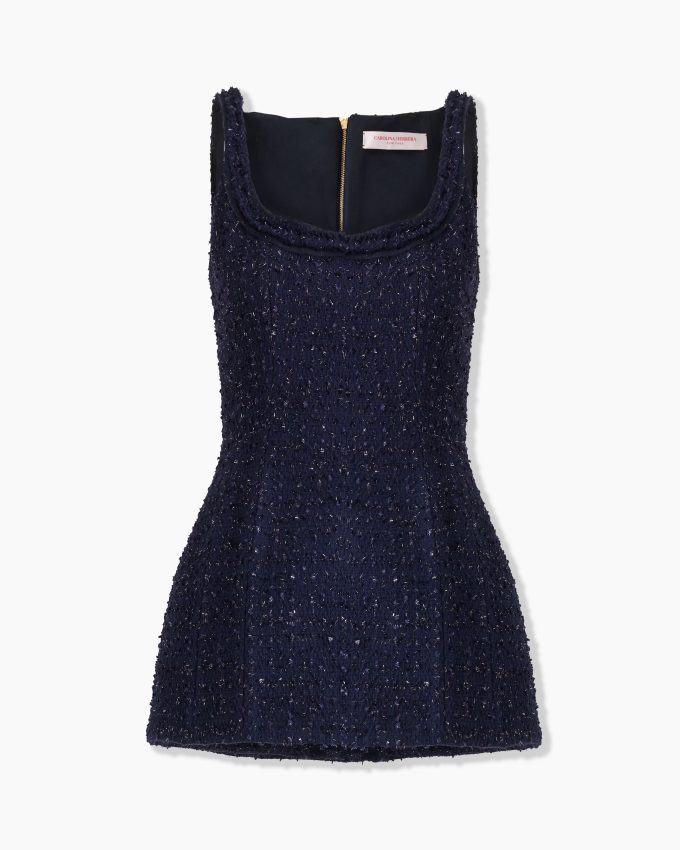 Tweed Peplum Top