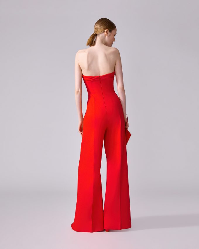 Strapless Wide-Leg Jumpsuit