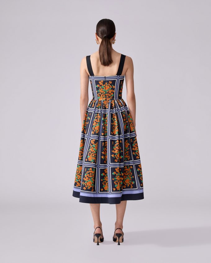 Floral-Print Midi Dress