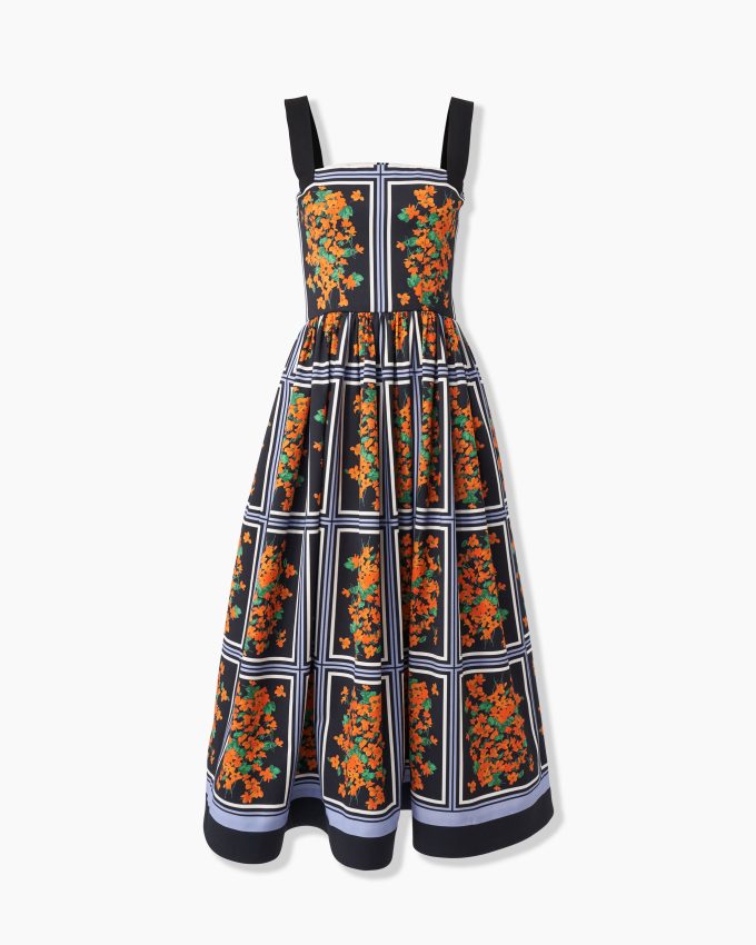 Floral-Print Midi Dress