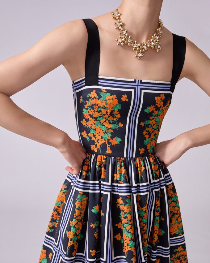 Floral-Print Midi Dress