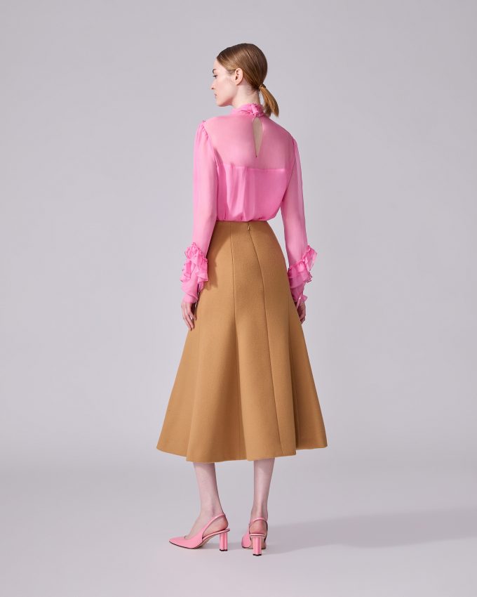 Chiffon Turtleneck with Bow