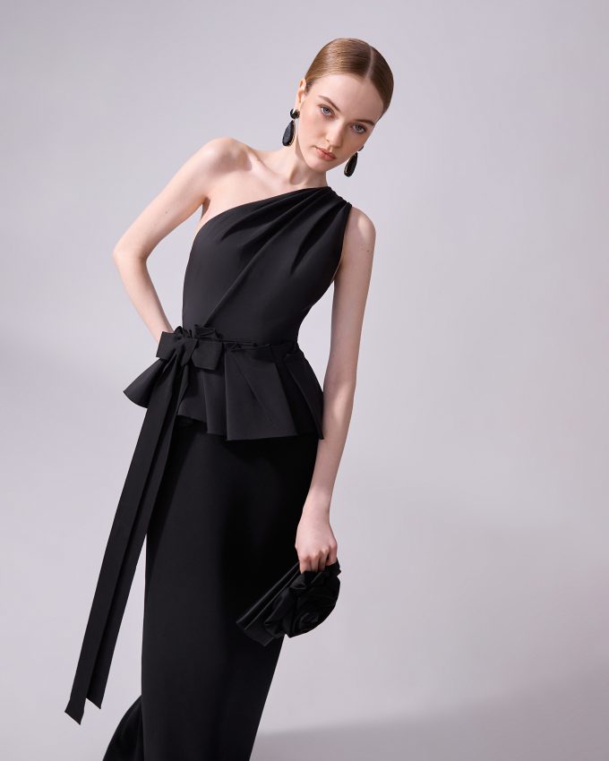 Column Gown with Bow