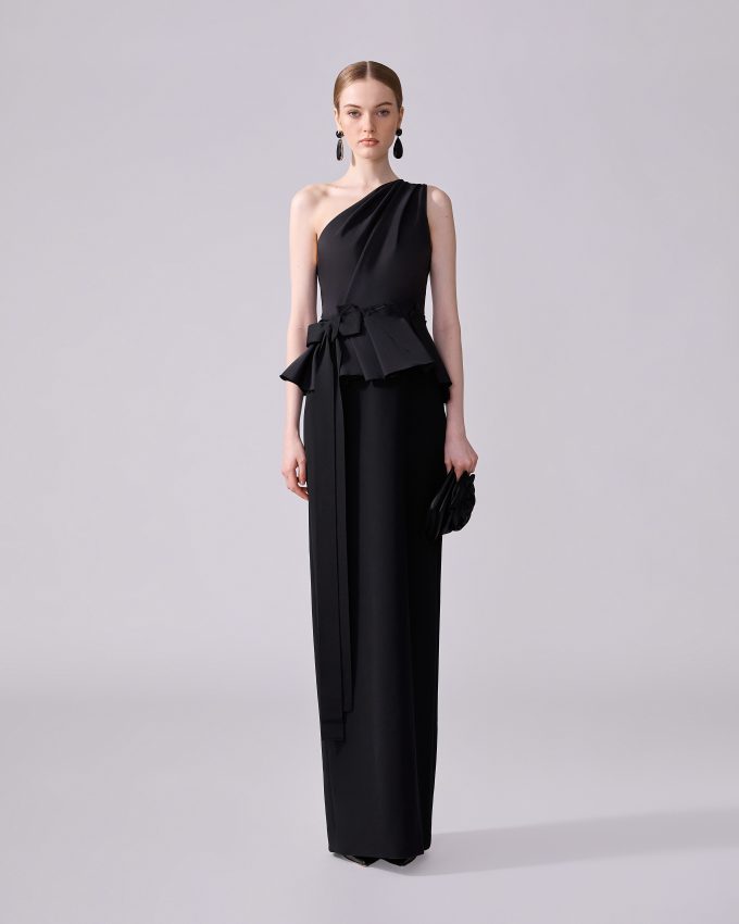 Column Gown with Bow