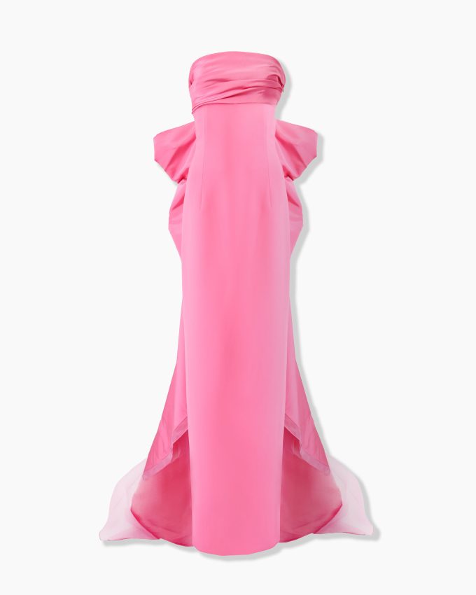 Column Gown with Bow Train