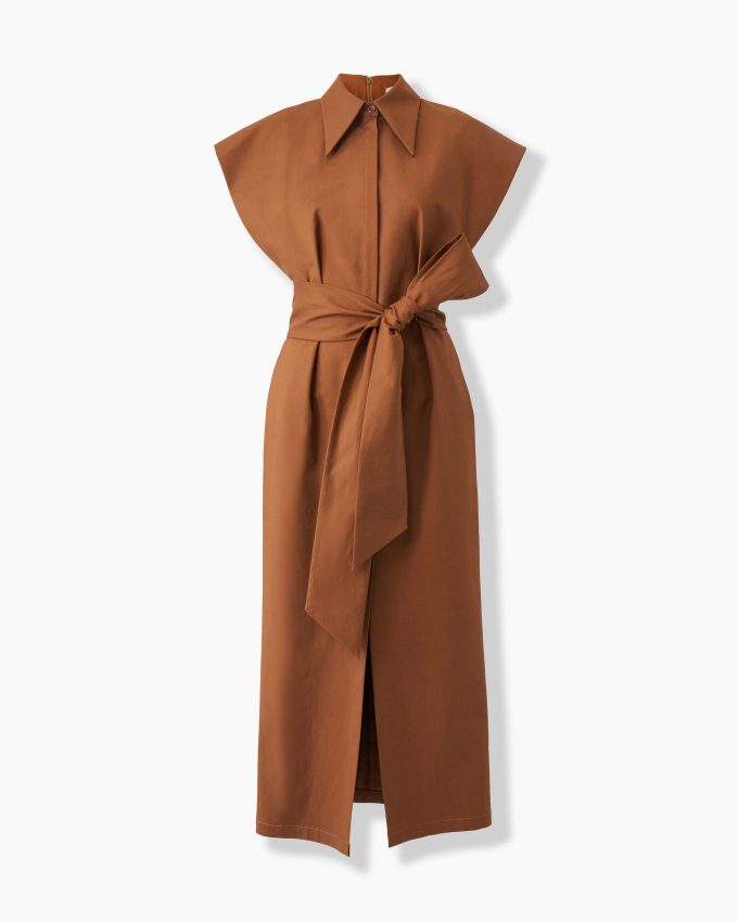 Cap-Sleeve Column Dress