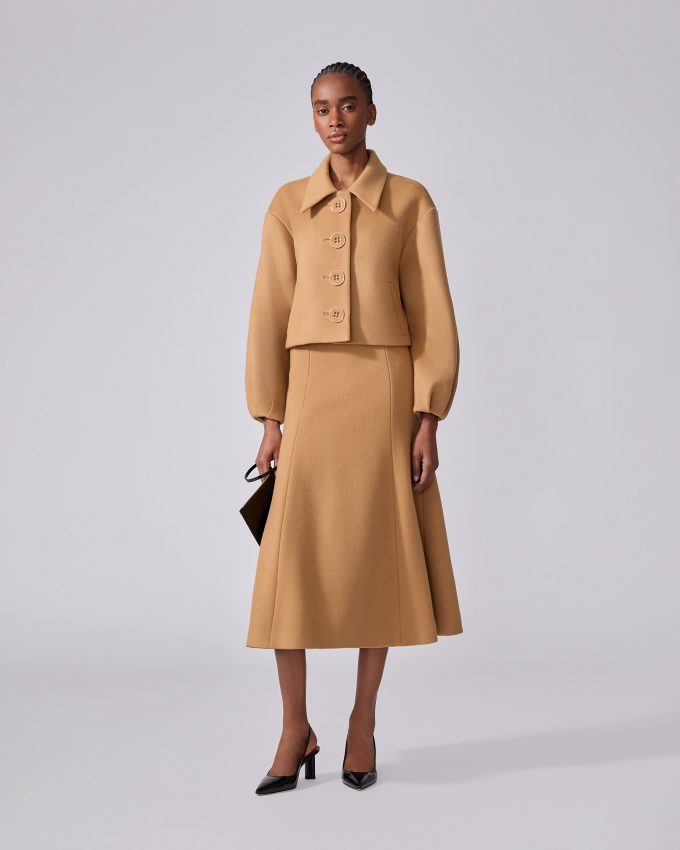 Wool Midi Skirt